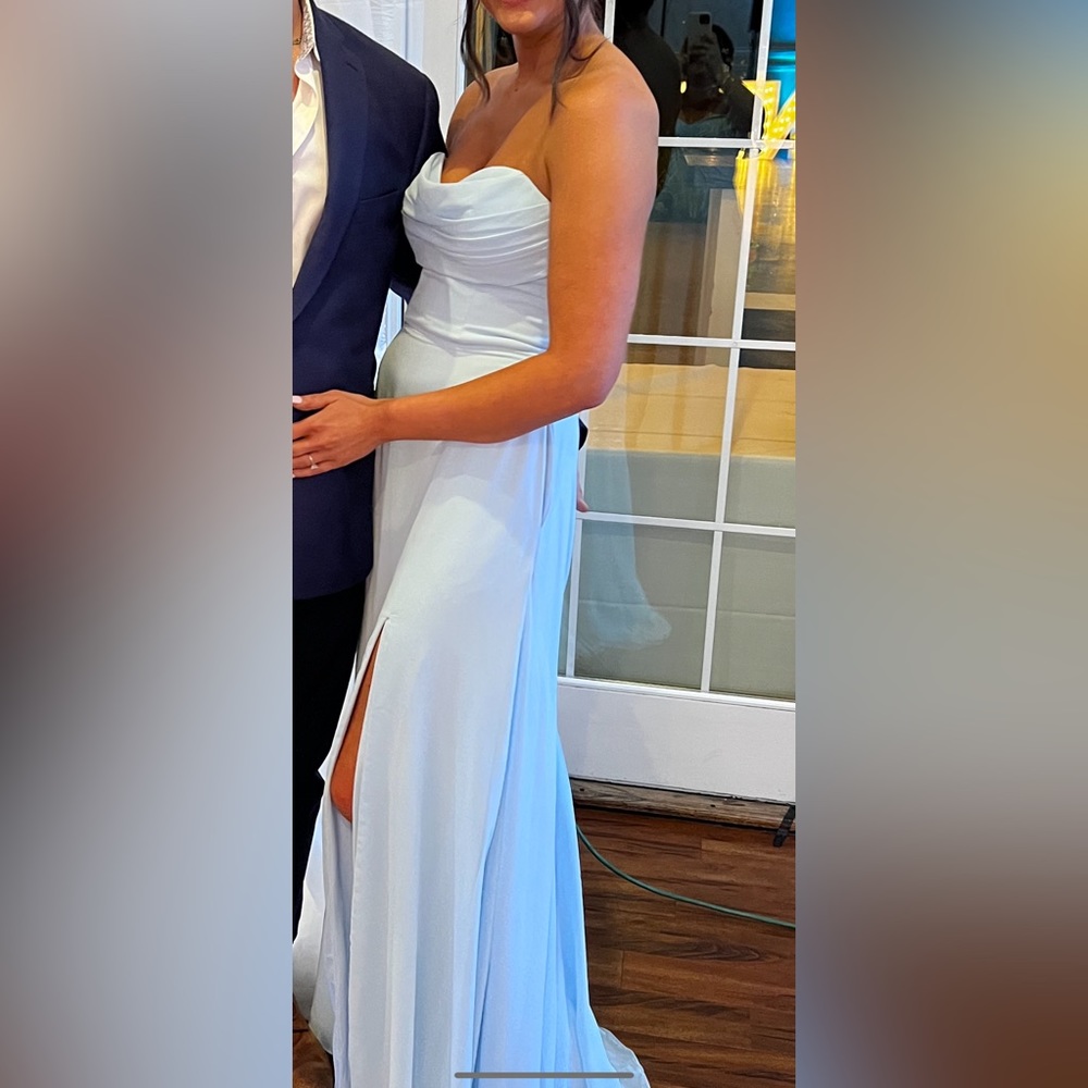 Sky blue bridesmaid dress